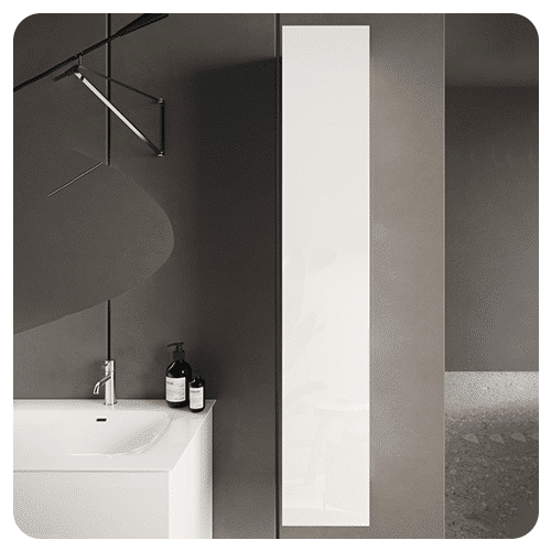 Colonne une porte suspendue blanc brillant