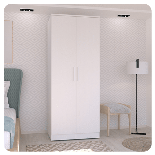 Armoire 2 portes blanc