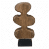Sculpture en bois coloris noyer