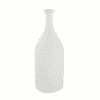 Vase soliflore blanc en terre cuite  ajouré 12x32 cm