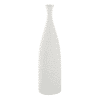 Vase soliflore blanc en terre cuite  ajouré 10x39x6,3 cm