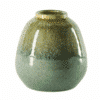 Vase bleu en terre cuite 14x15,5 cm,