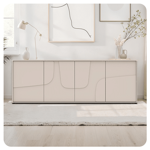 Grand buffet 4 portes 205 cm Stone