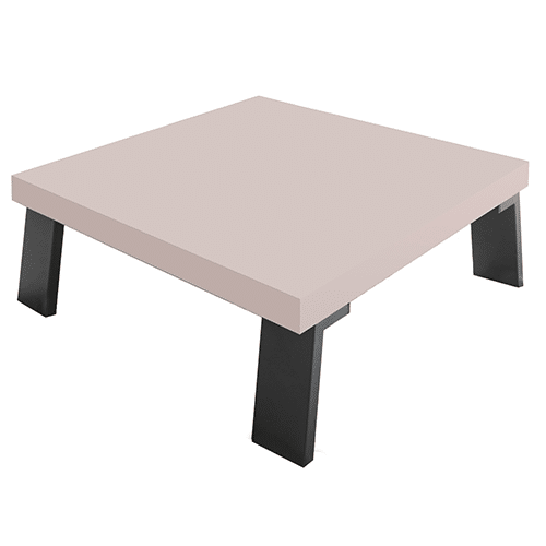 Table basse Palma 86 × 86 cm avec pieds en métal