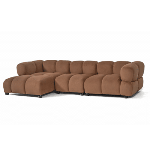 Canapé d'angle modulable marron – Image 2