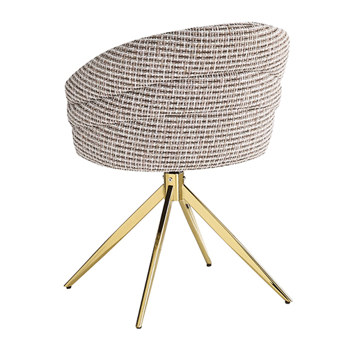 Chaise pivotante 360 ° piètement doré – Image 2